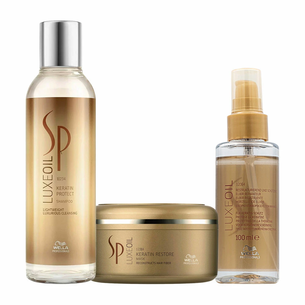 Wella SP Luxe Oil Keratine Shampoo 200ml Mask 150ml Elixir Luxe Oil 100ml