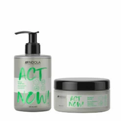 Indola Act Now Cheveux Abimés Shampooing 300ml Et Masque Restructurant 200ml