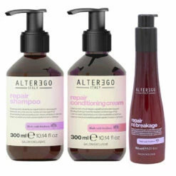 Alterego Repair Set Shampooing 300 Ml, Masque 300 Ml Et Sérum Pour Cheveux Abîmés 150ml