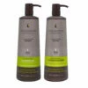 Macadamia Set Cheveux Gros Et Abimés Shampooing 1000ml Et Baume 1000ml