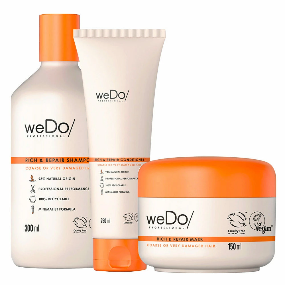 WeDo Rich & Repair Shampoo 300ml + Conditioner 250ml + Mask 150ml