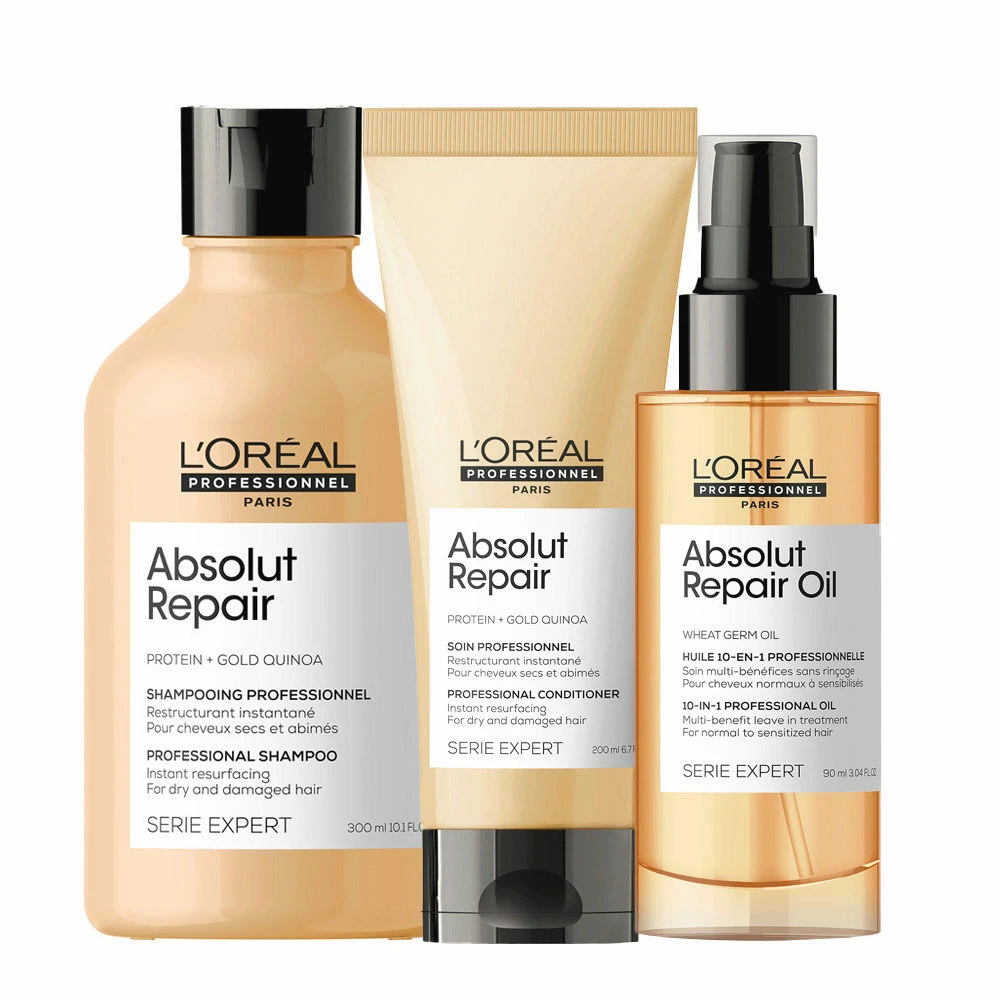 L'Oreal L'Oréal Professionnel Paris Serie Expert Absolut Repair Shampoo 300ml Conditioner 200ml Oil 10in1 90ml