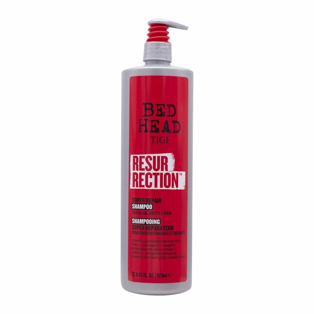Tigi Bed Head Resurrection Super Repair Shampoo 970ml - Shampooing Pour Cheveux Abîmés
