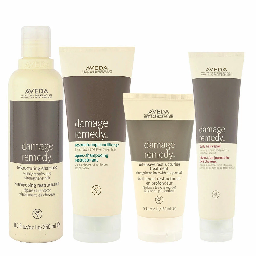 Aveda Damage Remedy Restructuring Shampoo 250ml Conditioner 200ml Intensive Restructuring Treatment 150ml Serum 100ml