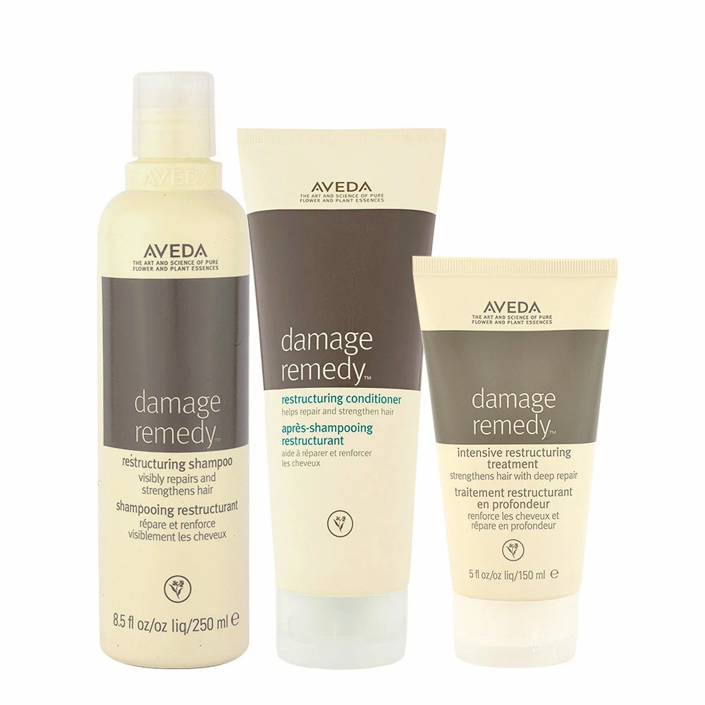 Aveda Damage Remedy Restructuring Shampoo250ml Conditioner200ml Intensive Restructuring Treatment 150ml