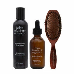 John Masters Organics Scalp Shampoo236ml Serum57ml Scalp Exfoliating Brush