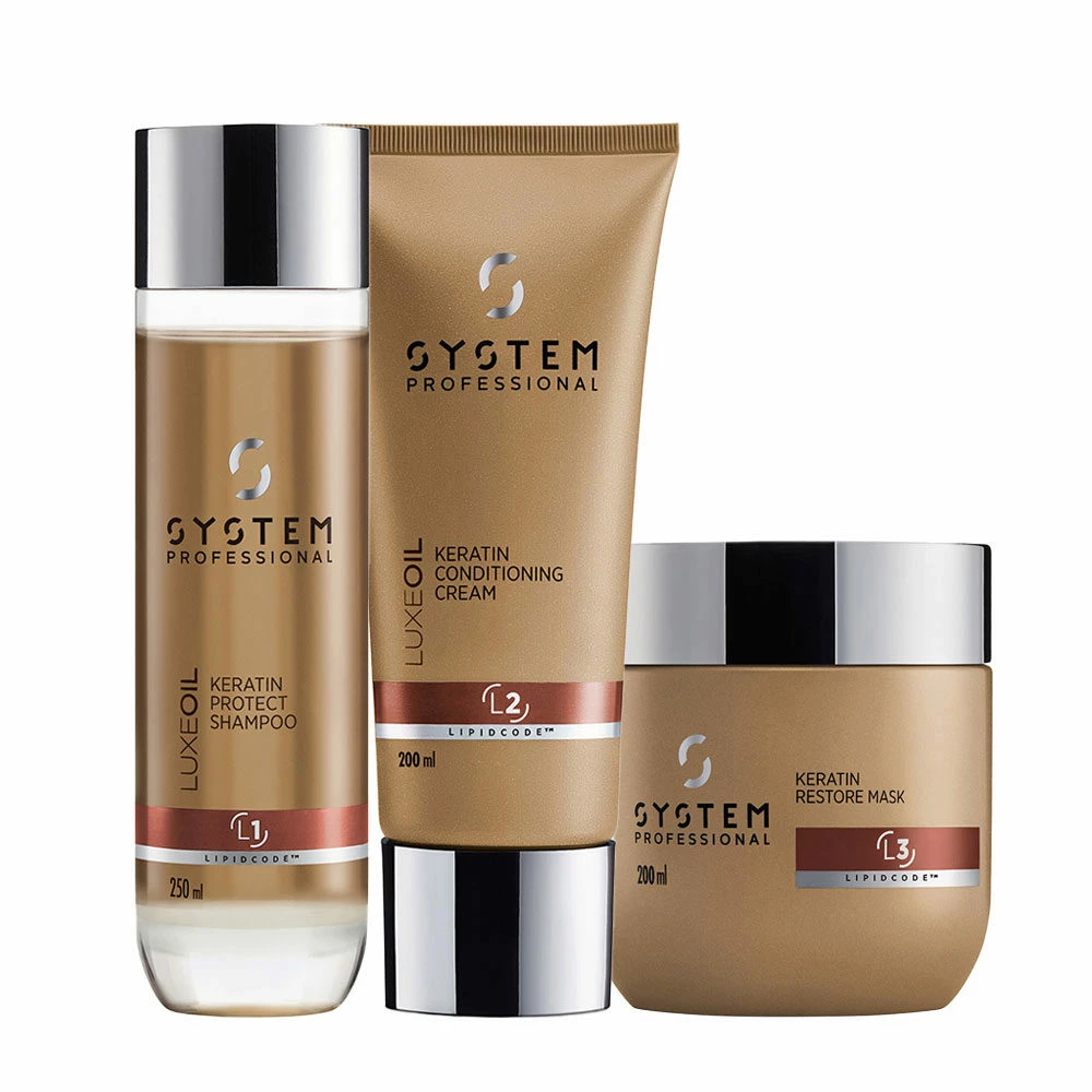 System Professional LuxeOil Shampoo250ml Conditioning Cream200ml Mask200ml