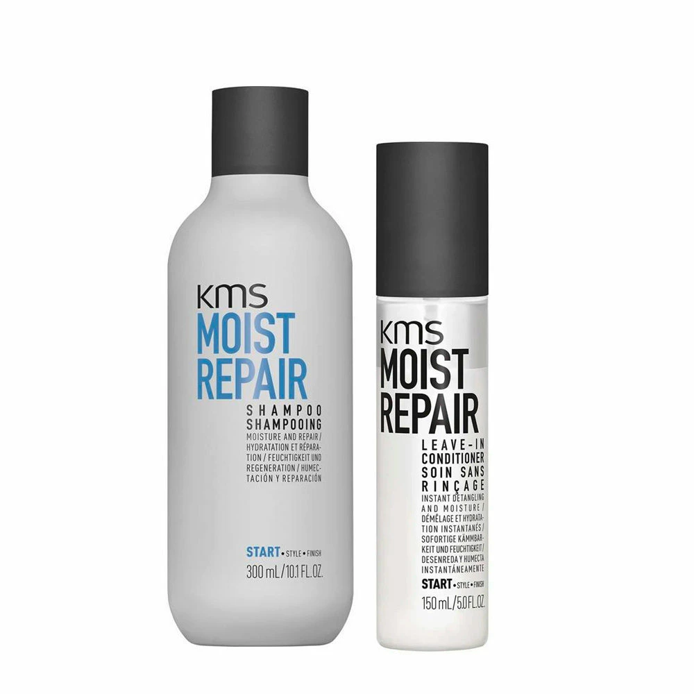 KMS Moist Repair Shampoo 300ml Leave-in Conditioner 150ml