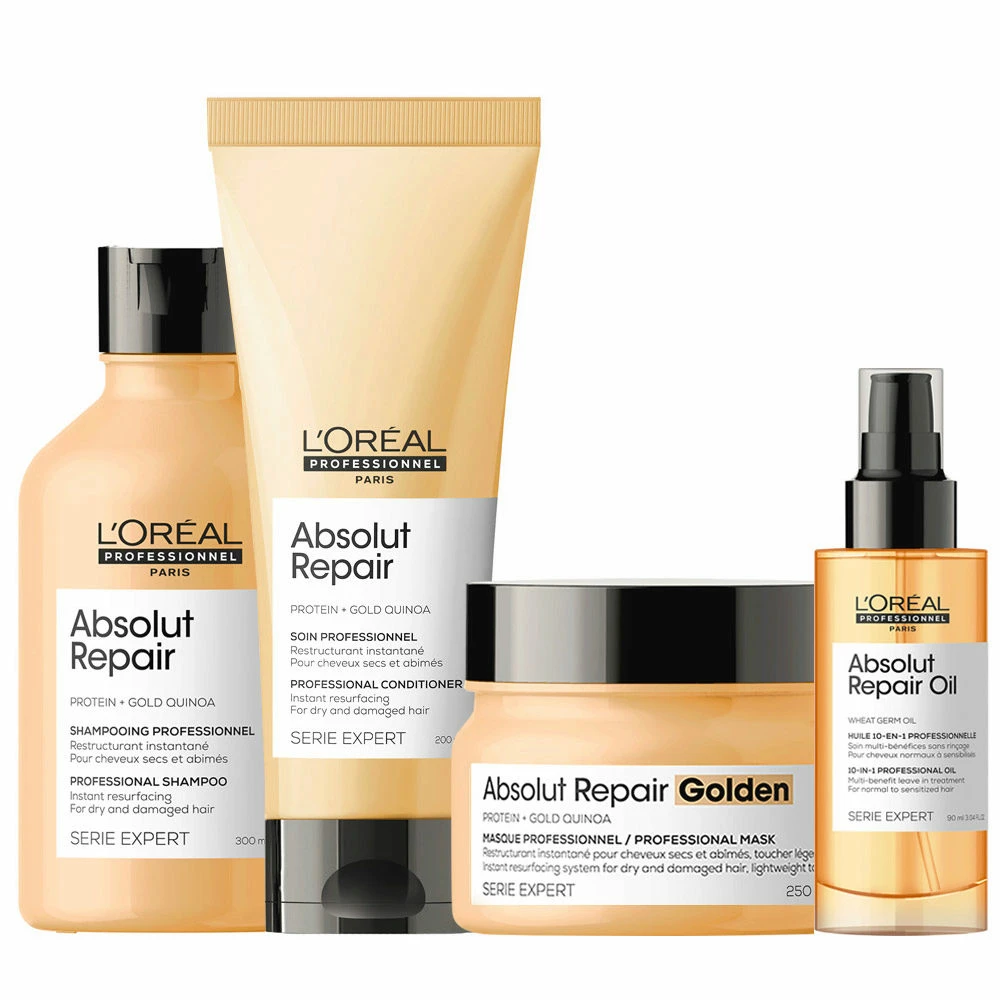 L'Oreal L'Oréal Professionnel Paris Serie Expert Absolut Repair Shampoo 300ml Conditioner 200ml Golden Mask 250ml Oil 10in1 90ml