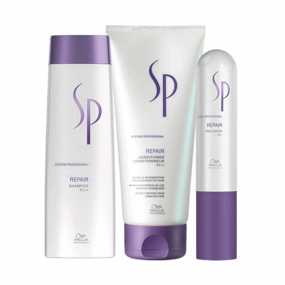 Wella SP Kit Repair Shampoo 250 Ml Conditioner 200ml Emulsion 50ml