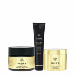 Philip B Russian Amber Imperial Shampoo 355ml Conditioner 178ml Gold Masque 236ml