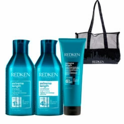 Redken Extreme Lenght Shampoo 300ml Conditioner 300ml Action Treatment 250ml + Shopper Bag Gratuit